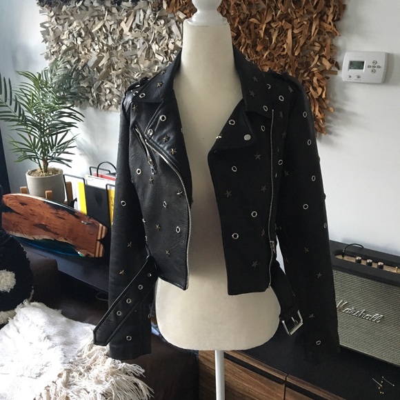 zara studded jacket